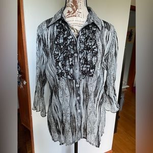 Studio 1940 Sheer Blouse, Size S